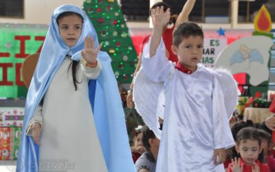 La Unidad Educativa Particular Cristo Rey realizó su primer día de Novena